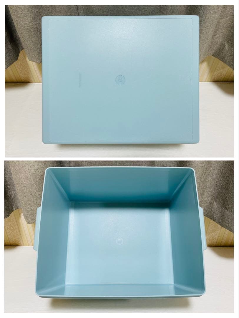 Hana/3個セット/タッパーウェア/ディープ/スーパーケース/水色