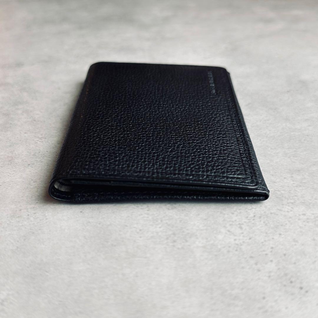 BURBERRY ノバチェック エンボスロゴ シボ革 レザー名刺入れ