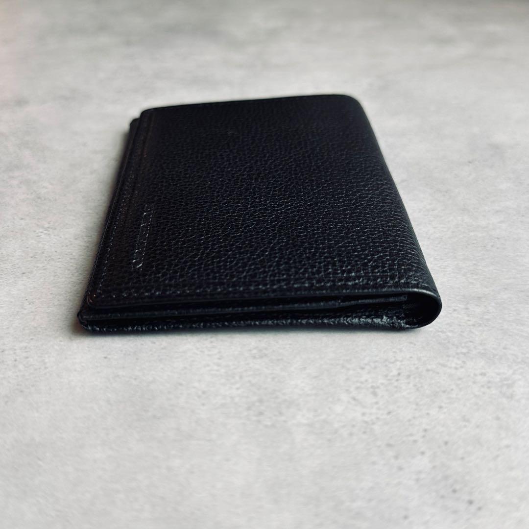 BURBERRY ノバチェック エンボスロゴ シボ革 レザー名刺入れ