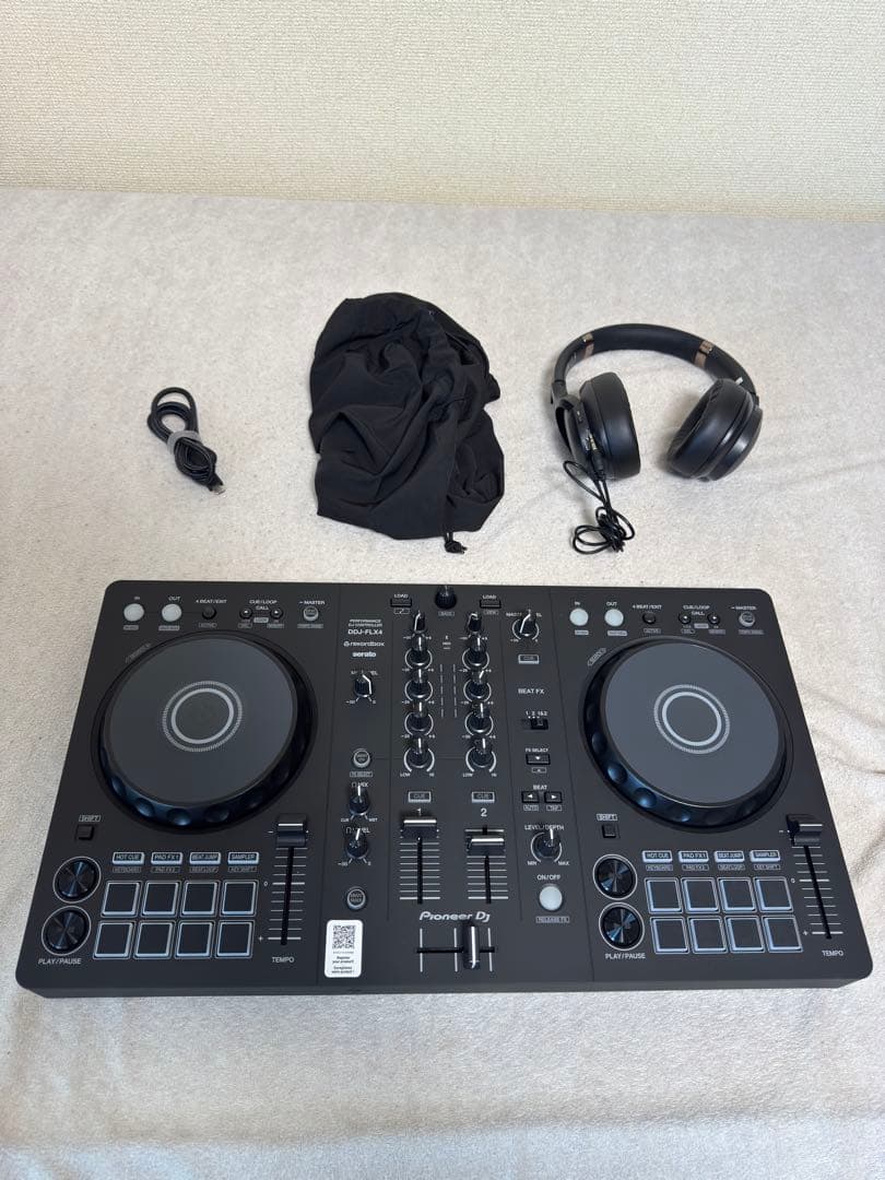 DDJ-FLX4 ほこりよけカバー、ヘッドホン付き