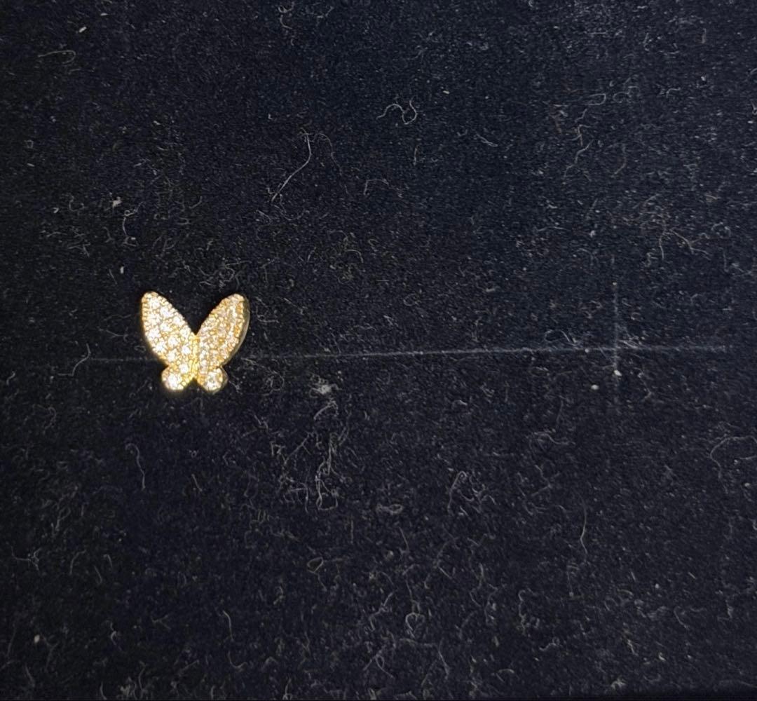 AHKAH パピヨン ピアス ダイヤ k18 蝶々 バタフライ