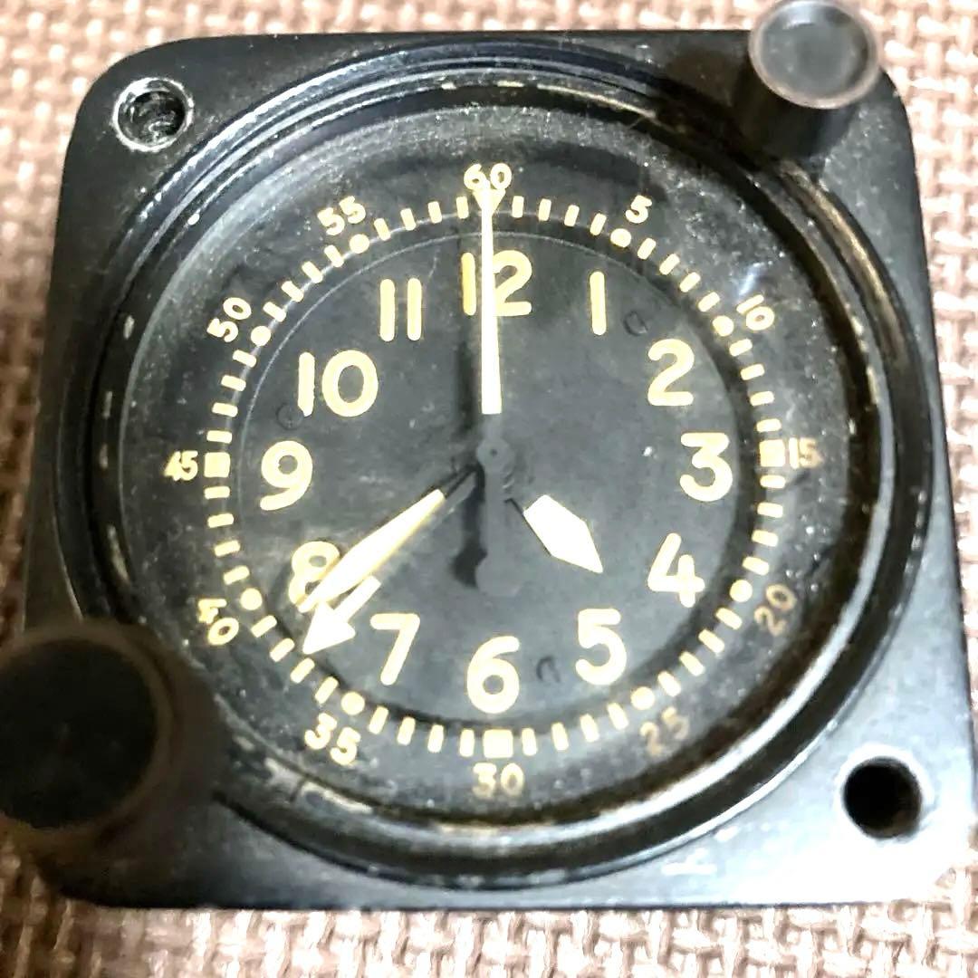 米国用航空機コックピットクロックウォルサム手巻き稼働中