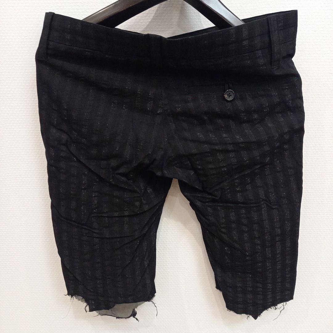 極美品　ifsixwasnine　黒のストライプハーフパンツ