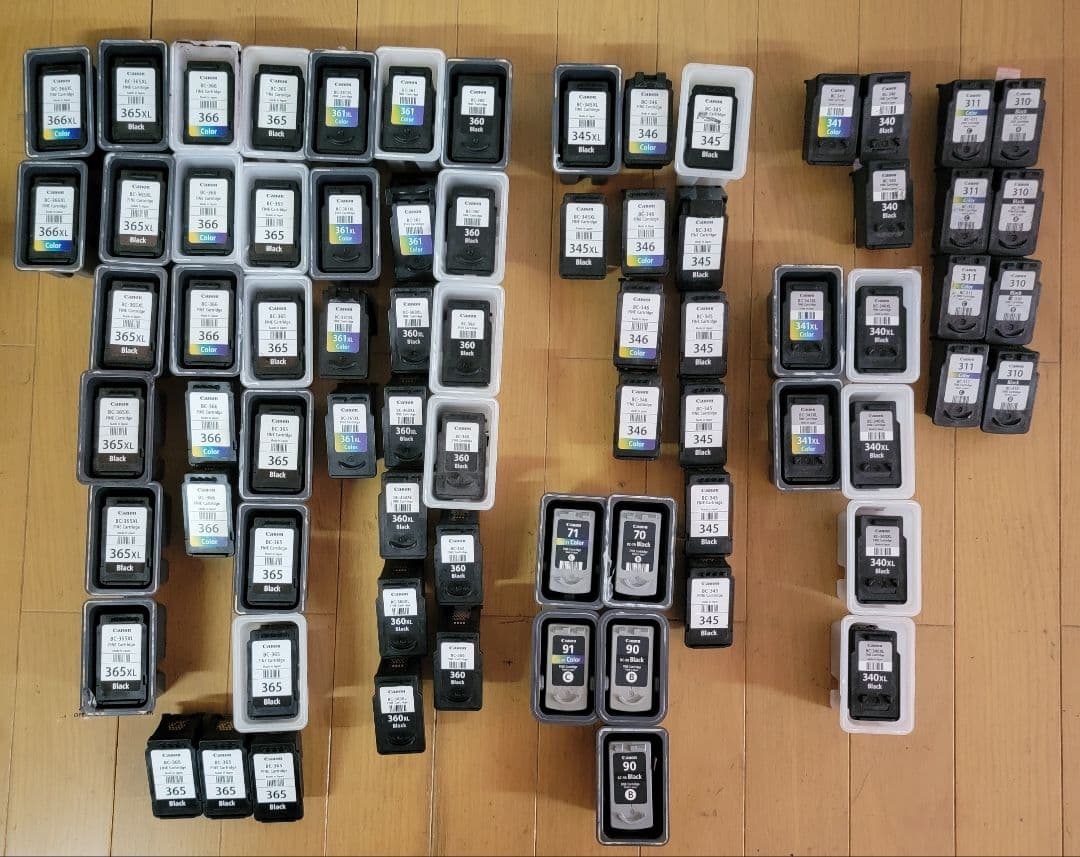 《使用済み純正》キヤノン空インクカートリッジBC系各種73本