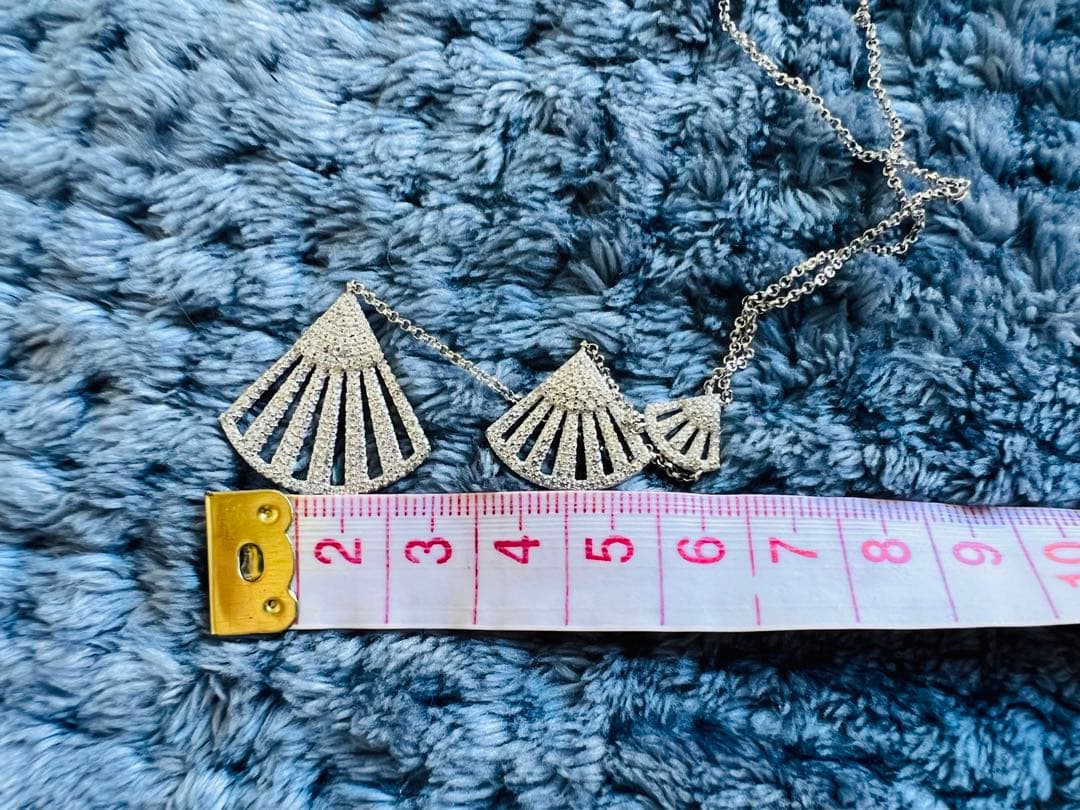 APM スカラップ ロングネックレス 調節可能ネックレス セーター チェーン