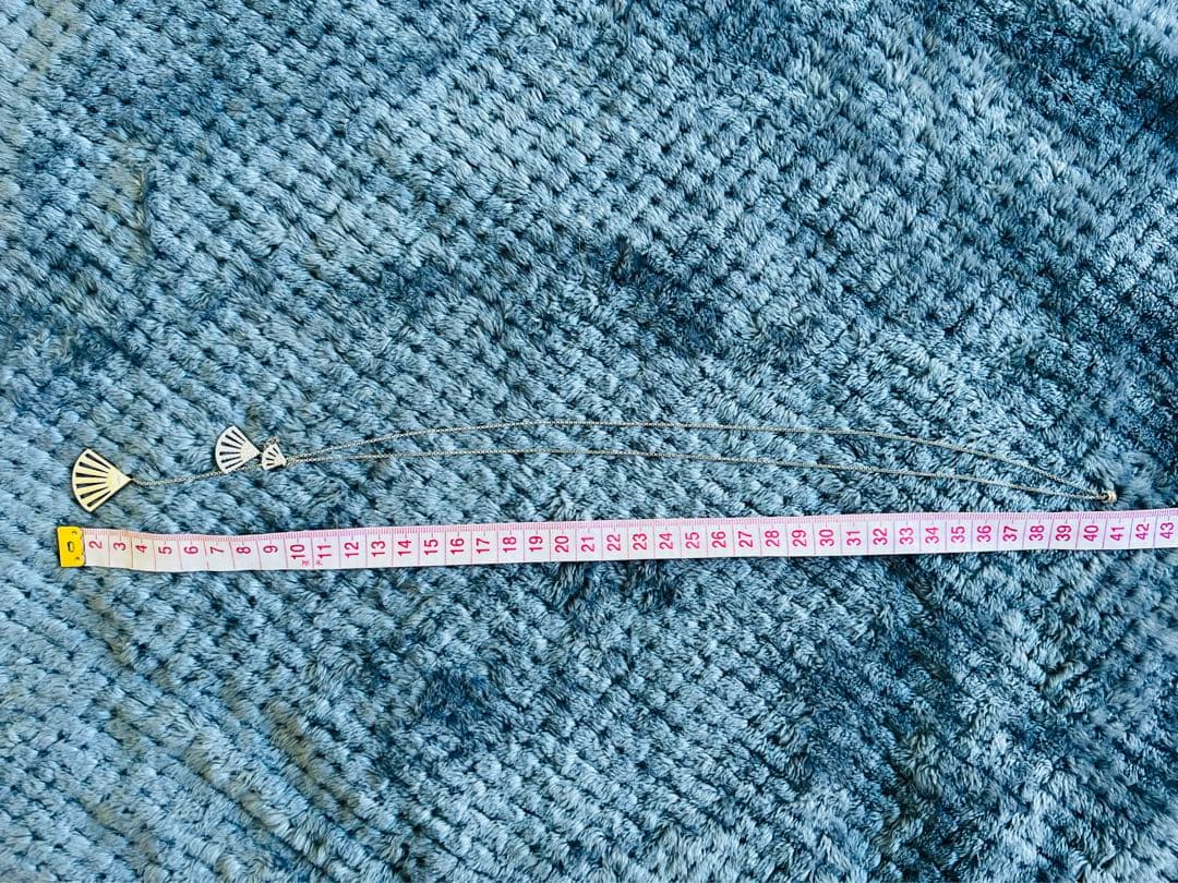 APM スカラップ ロングネックレス 調節可能ネックレス セーター チェーン