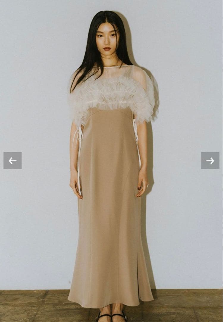 ANDRESD volume soft tulle dress オケージョン　M