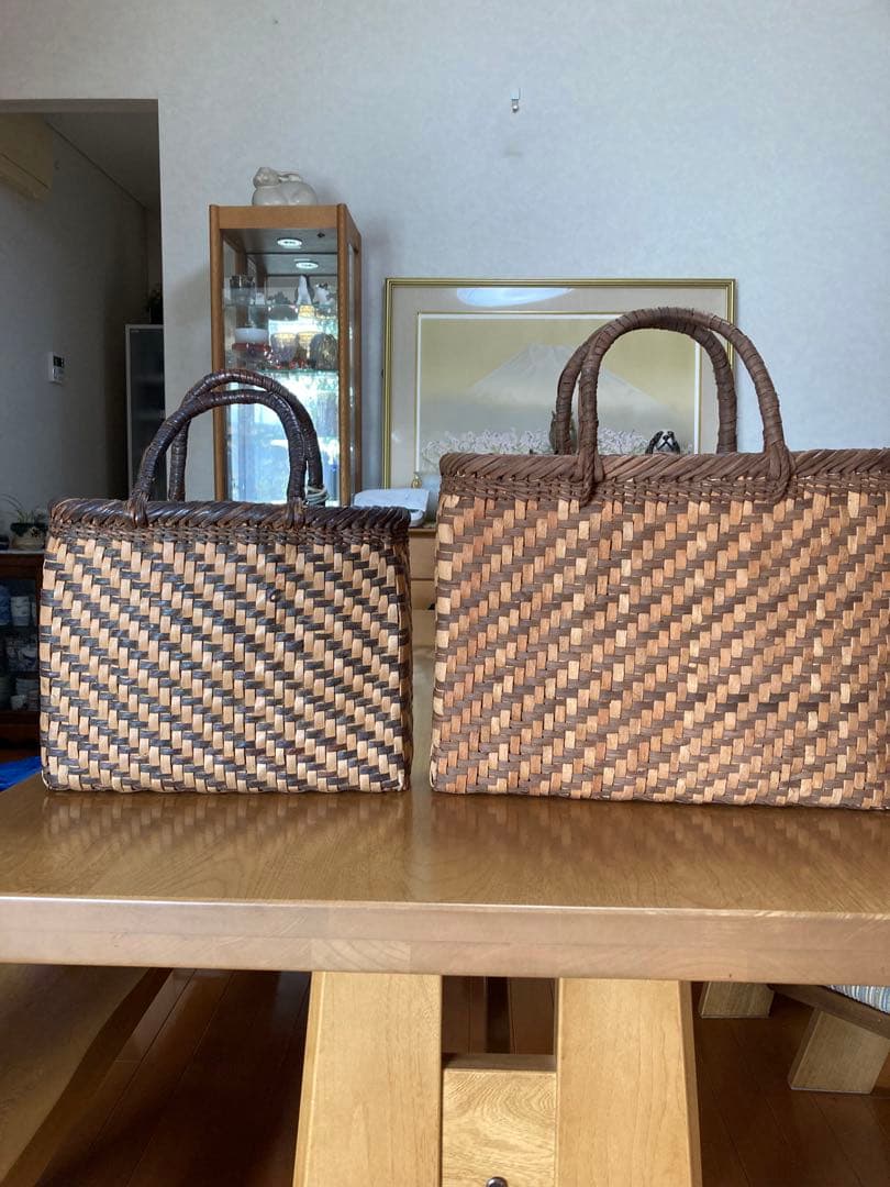 山葡萄と欅大ぶり籠新潟県阿賀町江川宗夫作江川作