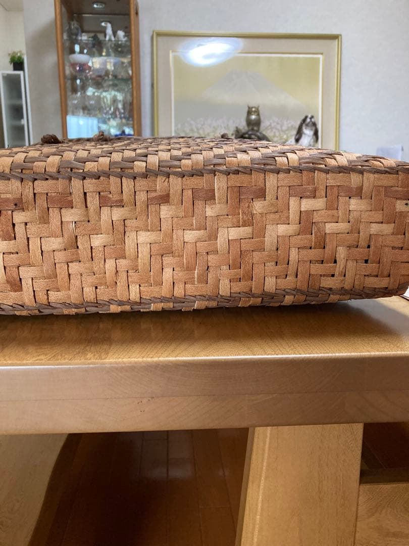 山葡萄と欅大ぶり籠新潟県阿賀町江川宗夫作江川作