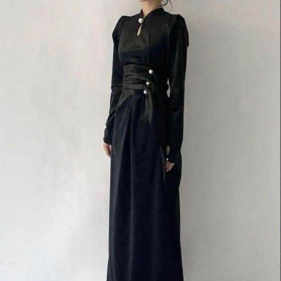 MELTTHELADY パールタックロングドレス