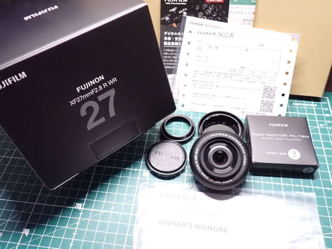 純正フィルター付き FUJINON XF27mm F2.8 R WR