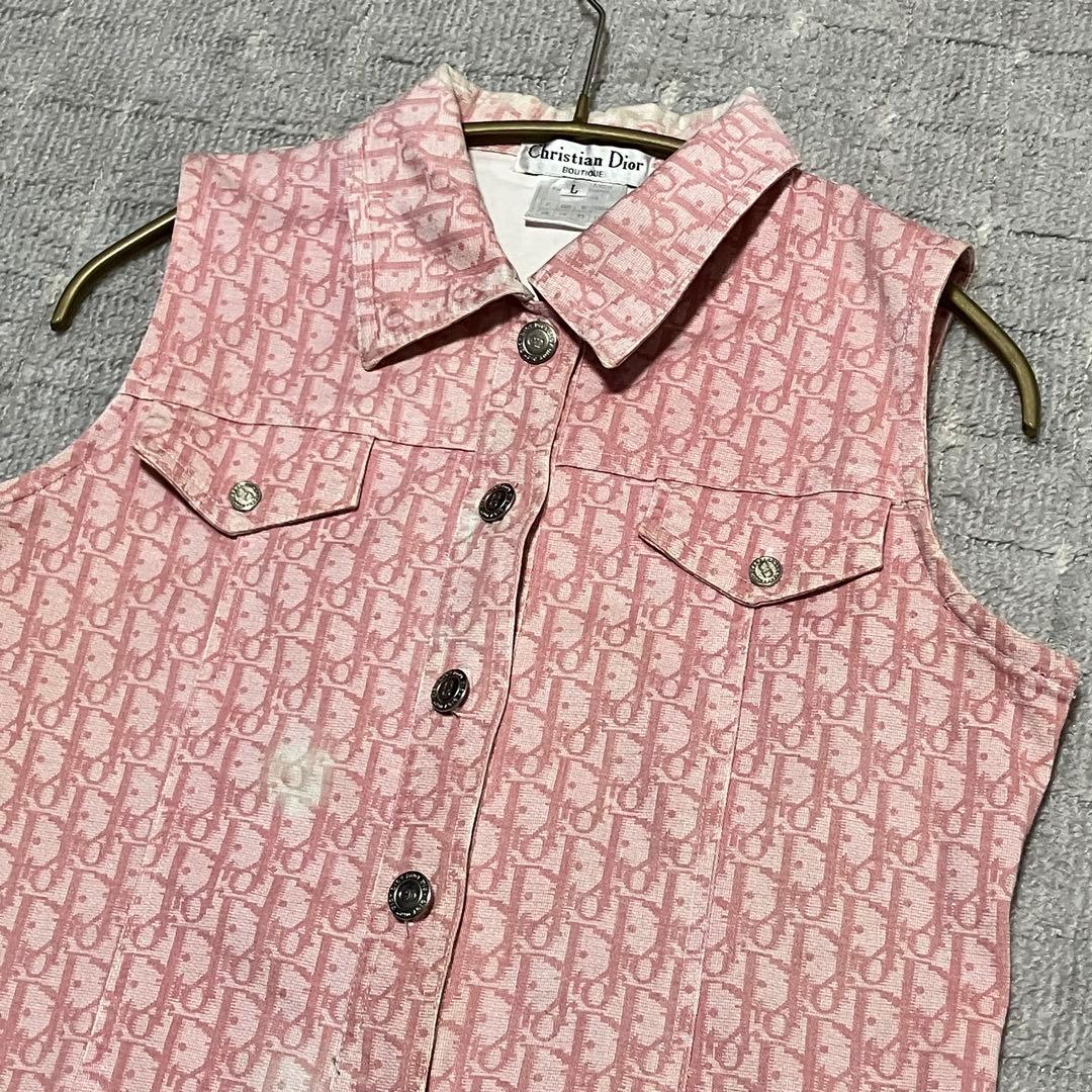 クリスチャンディオール［デニム］ベスト　ジャケット　トロッター　No.1　総柄