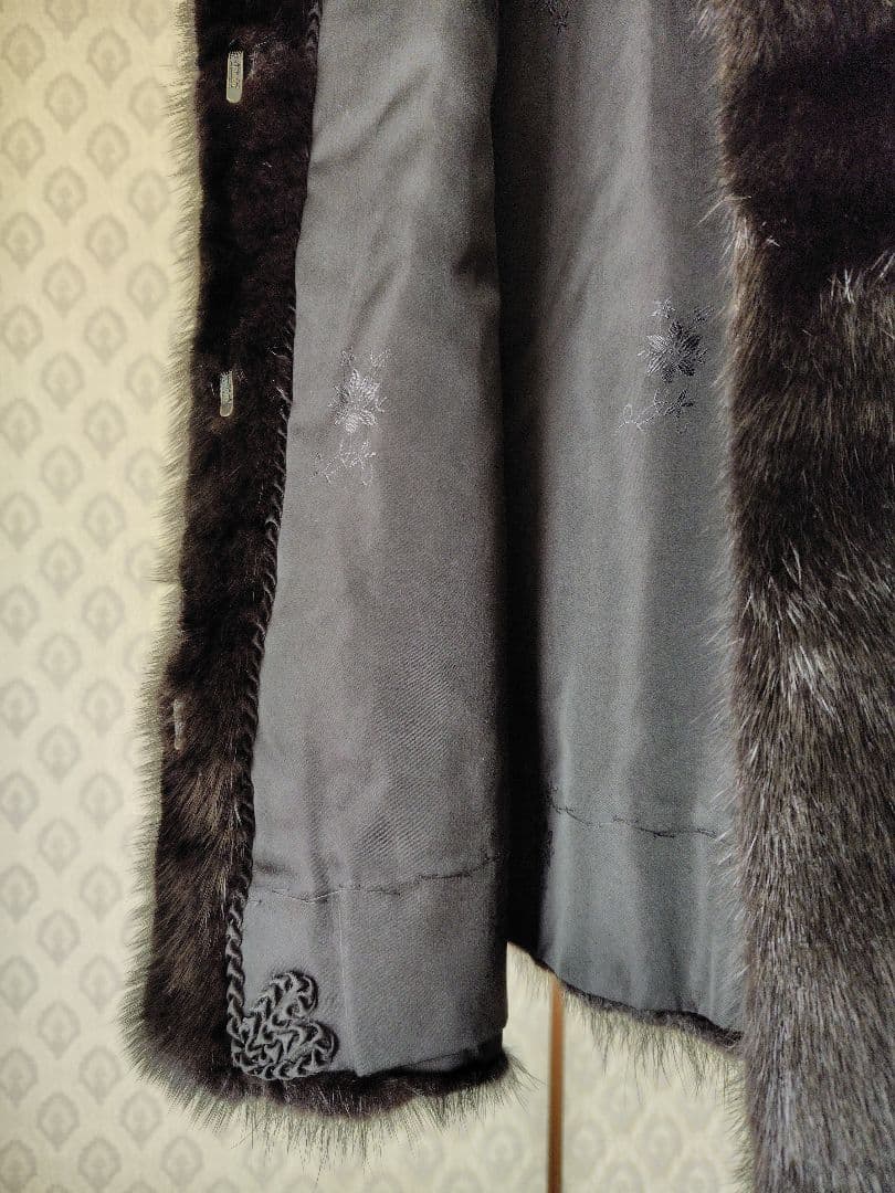 ミンク毛皮コート　ブラック　※名前刺繍あり