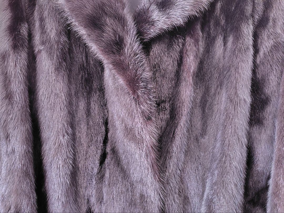 ミンク毛皮コート　ブラック　※名前刺繍あり