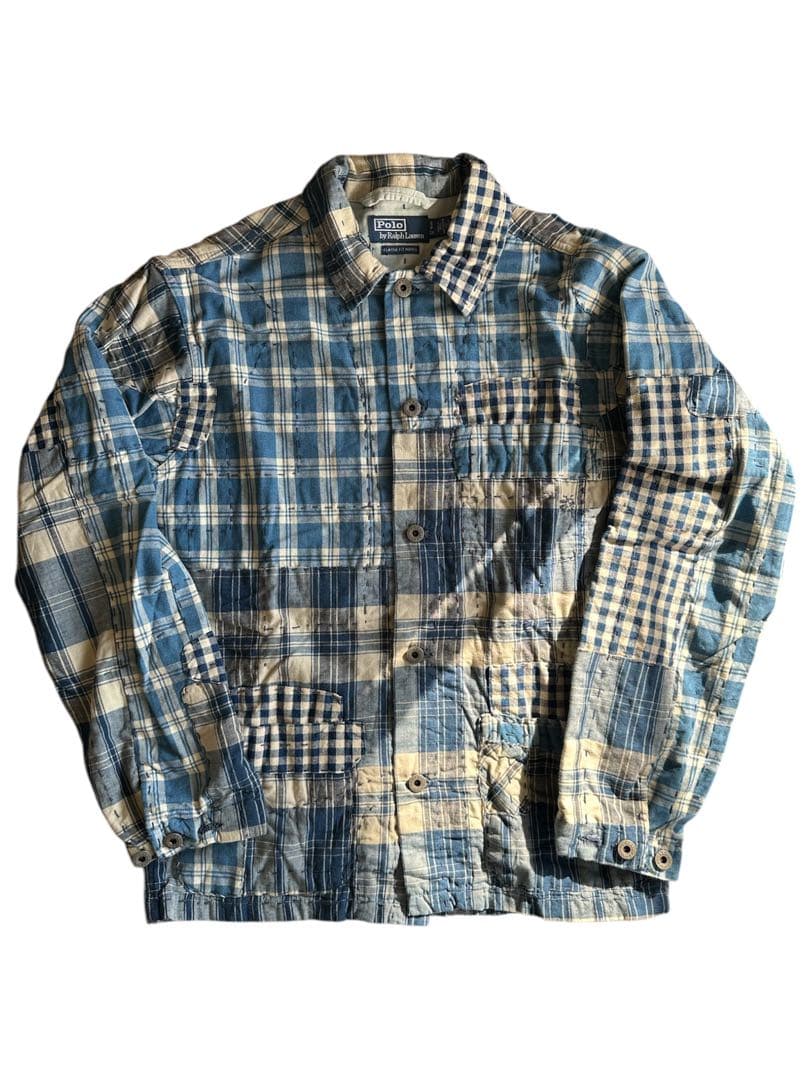 Polo by Ralph Lauren パッチワークカバーオール S
