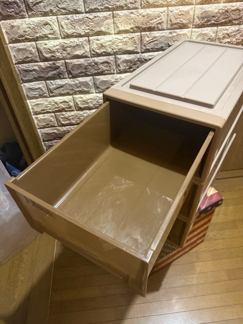 フィッツ Fits天馬 衣装ケース クローゼット 3個　ブラウン