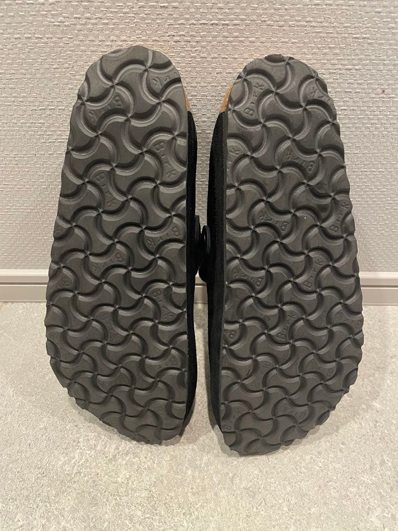 美品 ビルケンシュトック ボストン 38 ナロー　ブラックスエード 24.5