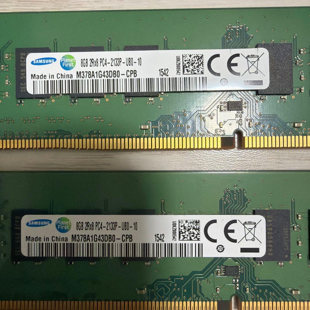 DDR4　Samsung 8GB 2Rx8 PC4-2133P-UB0-10