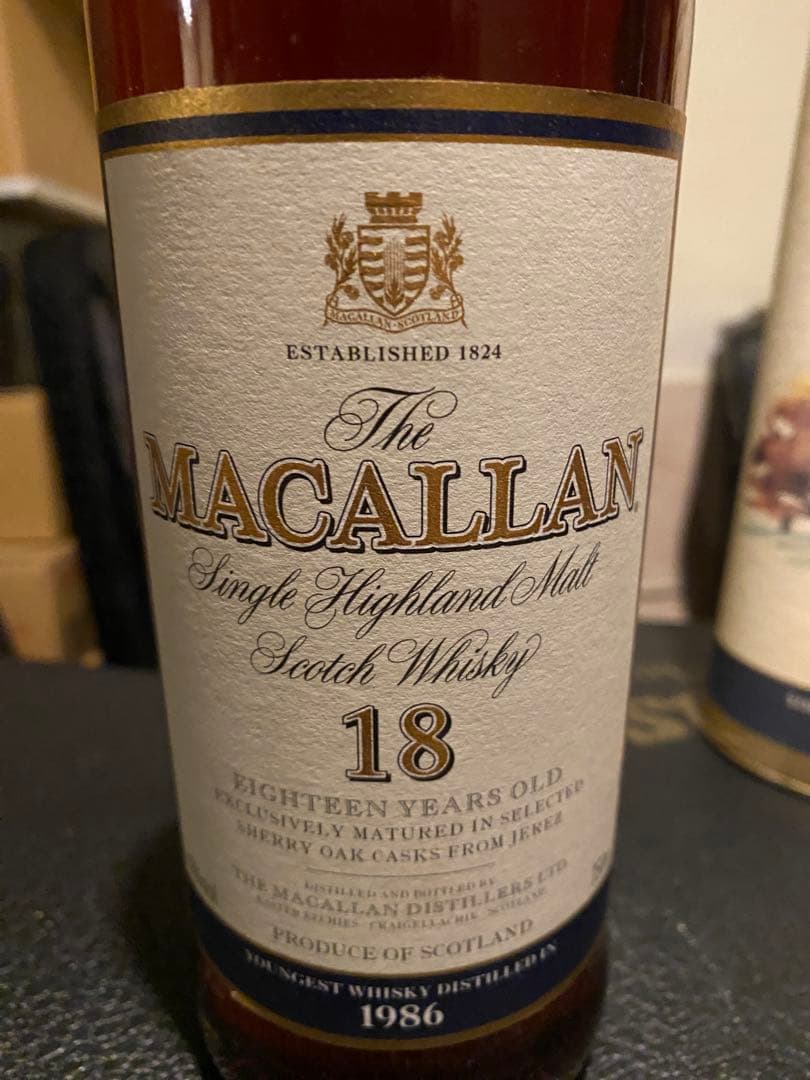 マッカラン18年 The Macallan シェリーカスク1986年 未開栓