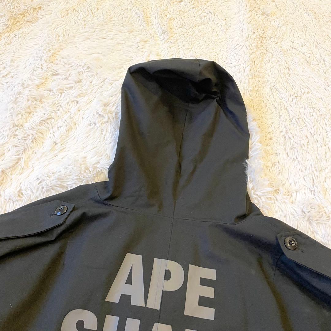 A BATHING APE エイプ モッズコート ブラック XLサイズ