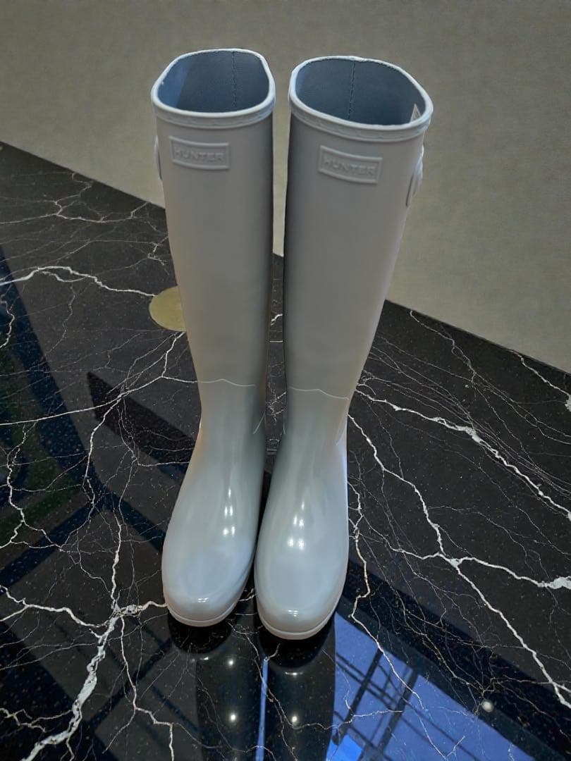 Hunter グレー　レインブーツ
