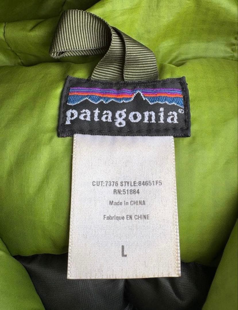 【希少】patagonia ダウンパーカー　ゲッコーグリーン Lサイズ