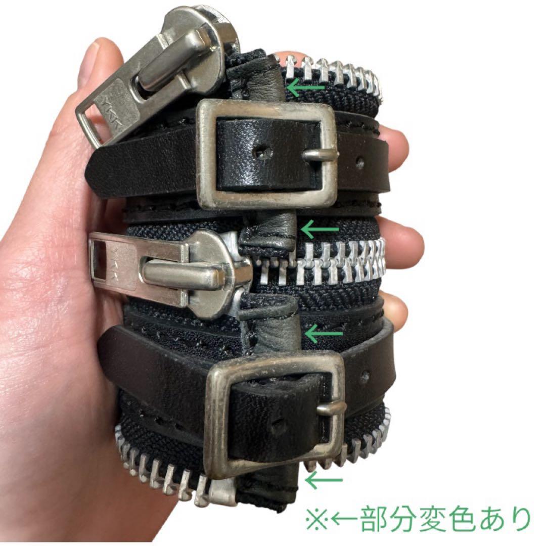 LIMI feu リミフゥ レザーブレスレット 黒　アーカイブ ヨウジ系