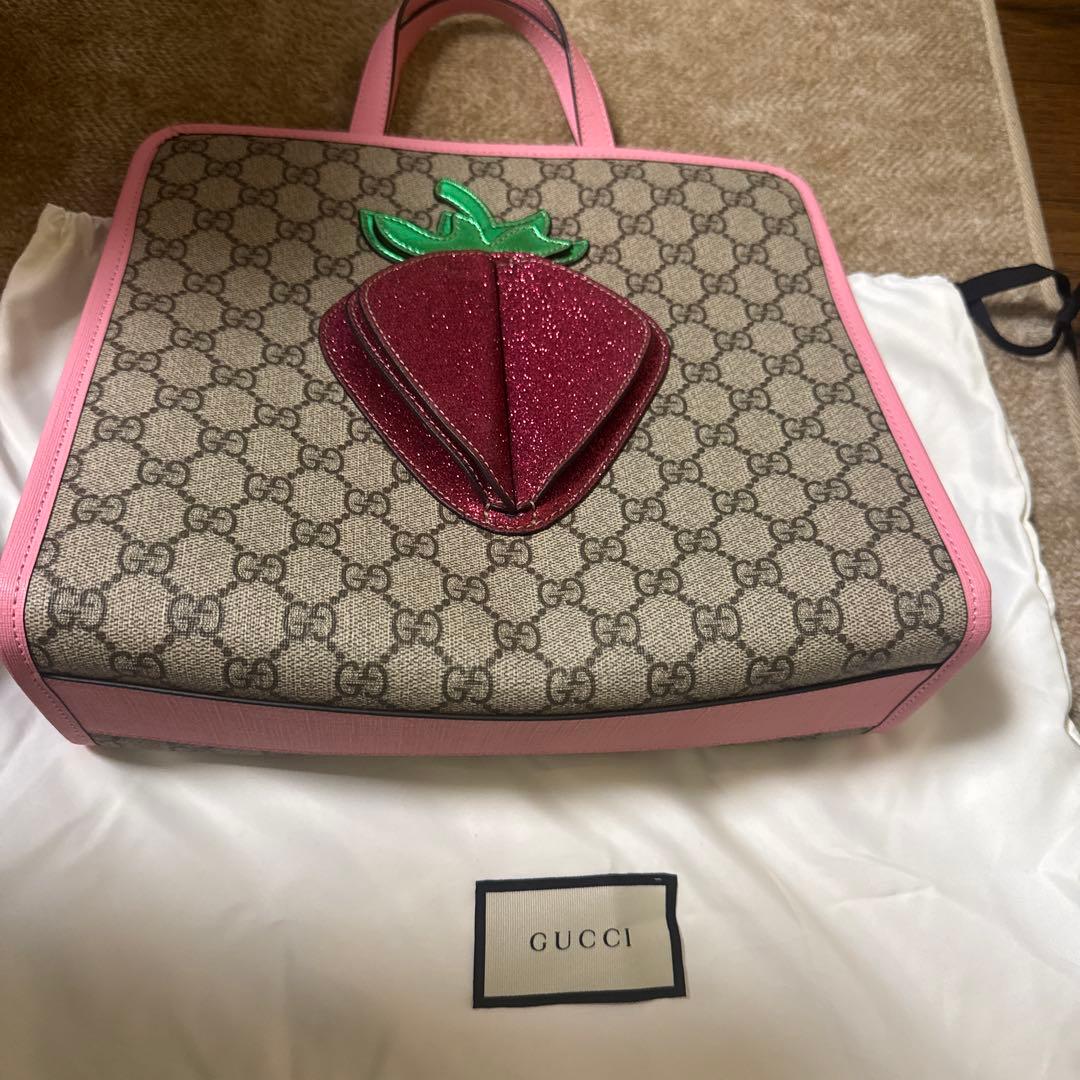 GUCCI チルドレンズトートバッグ アレッサンドロ・ミケーレ3Dいちご