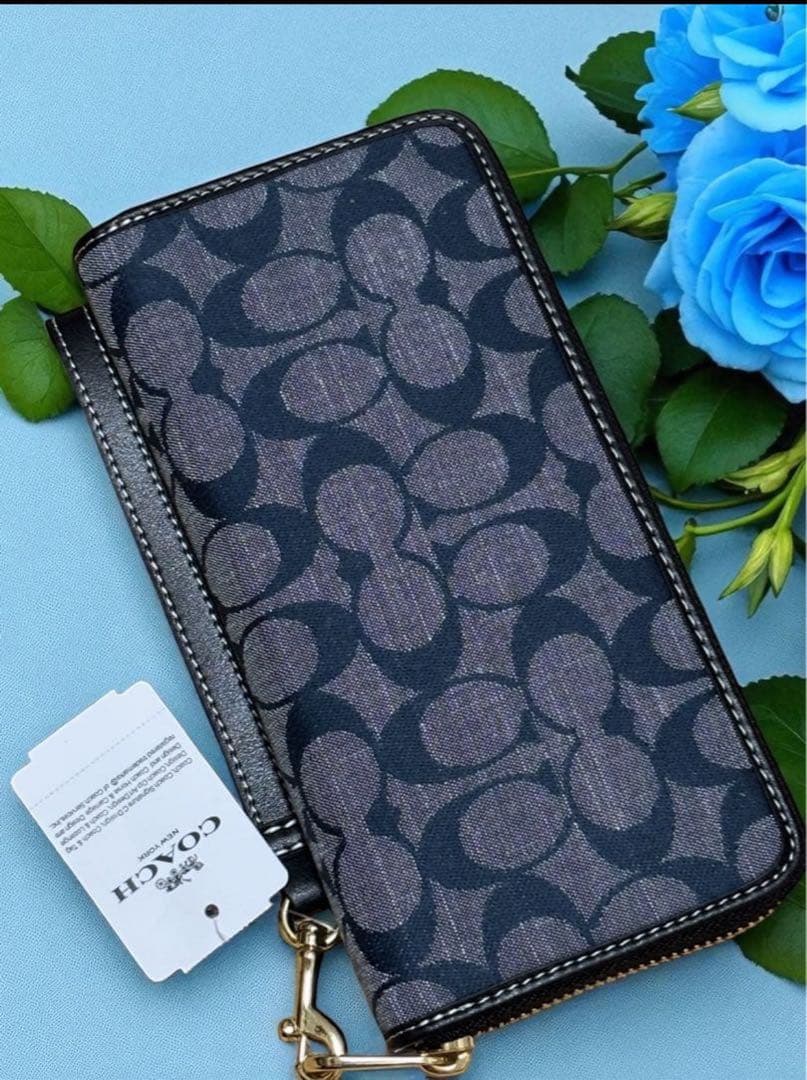 【新品】COACH✨長財布✨インディゴ新品