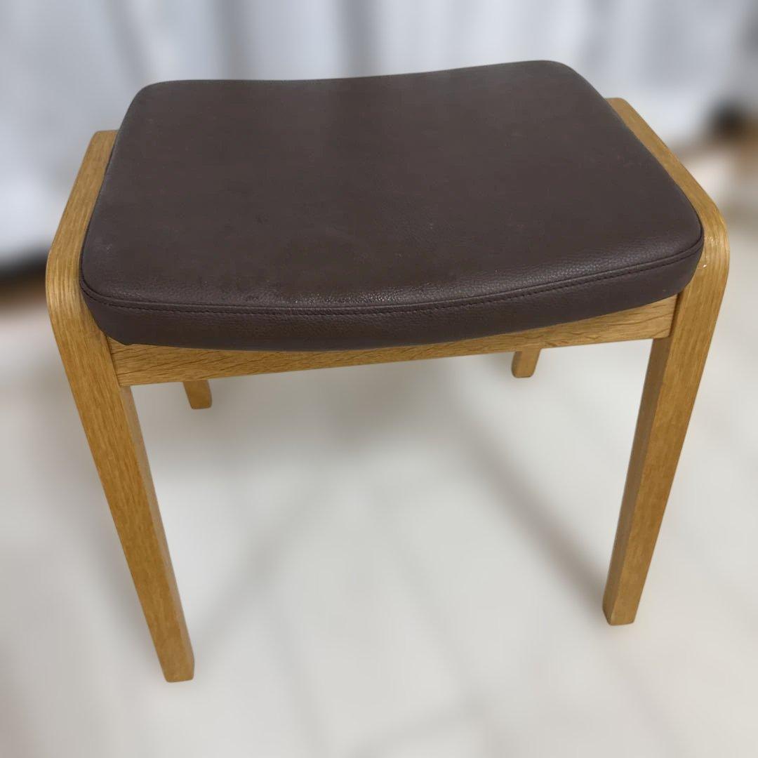 カリモク　ブラウン スツール　カリモク