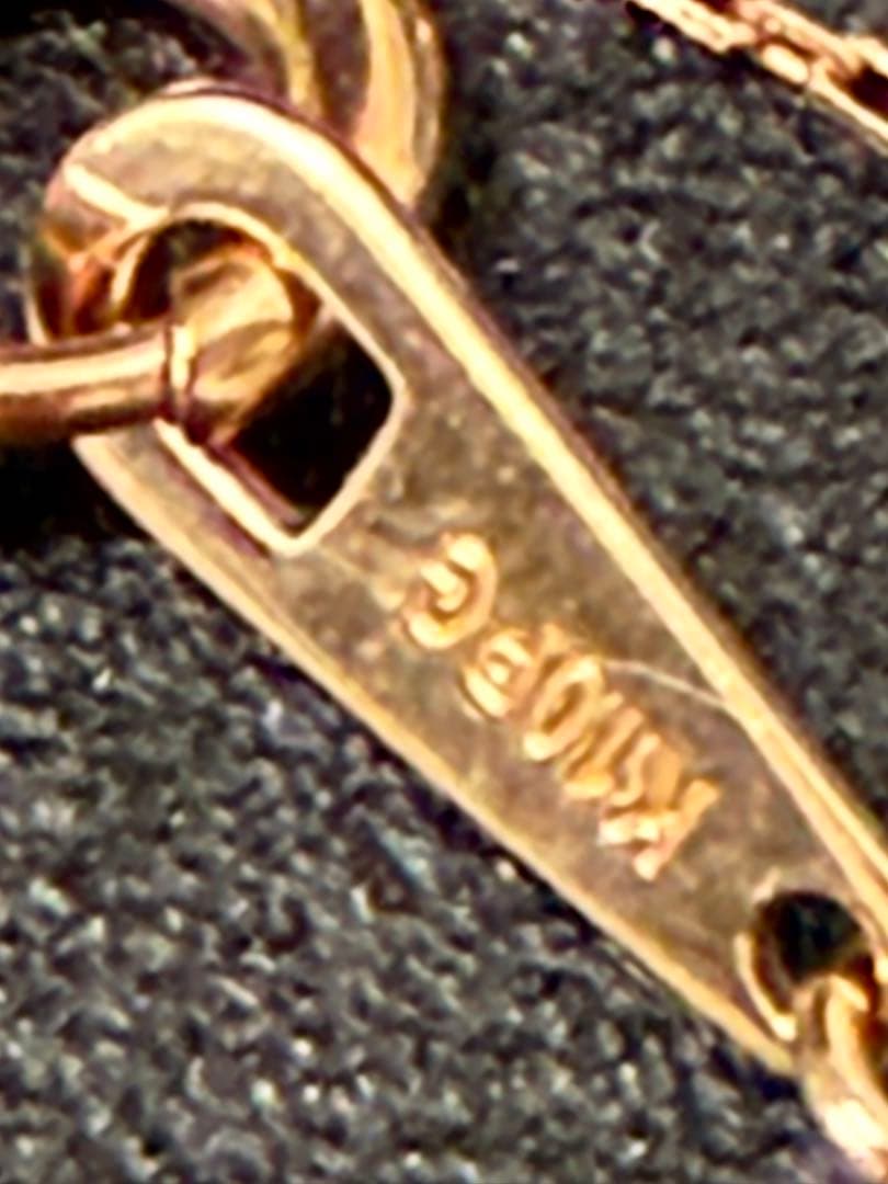 K10ハート型天然ダイヤモンドネックレス 10金