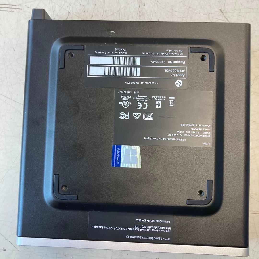 ミニPC #Q HP EliteDesk800G4DM 35W i7 16G SSD256