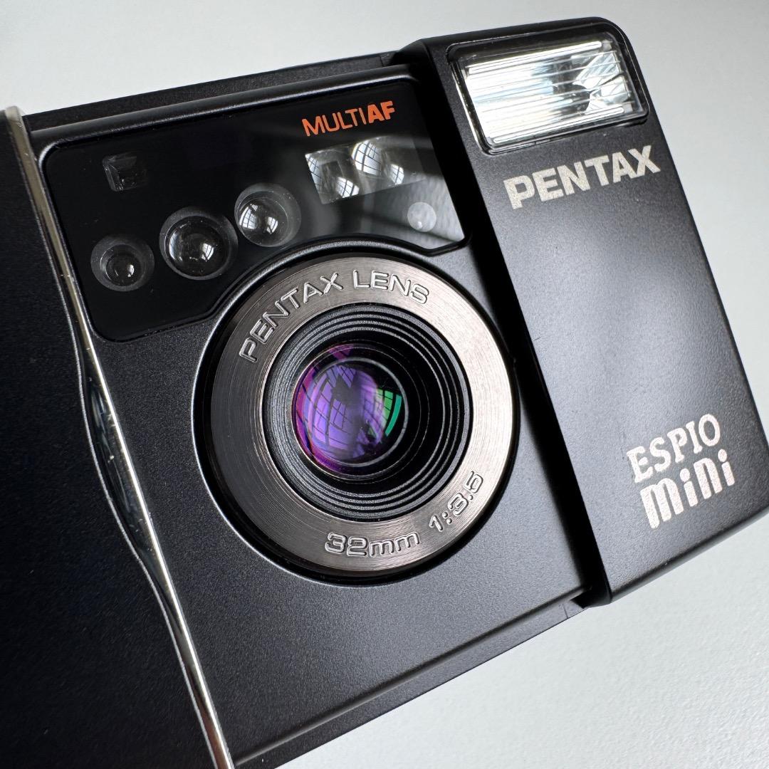 【美品】PENTAX ESPIO mini ブラック コンパクトフィルムカメラ