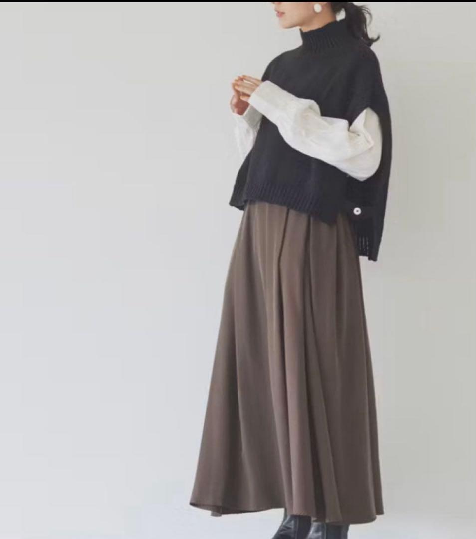 【試着のみ・タグ付き】utilite ユティリテ ペルーニットベスト　ブラック