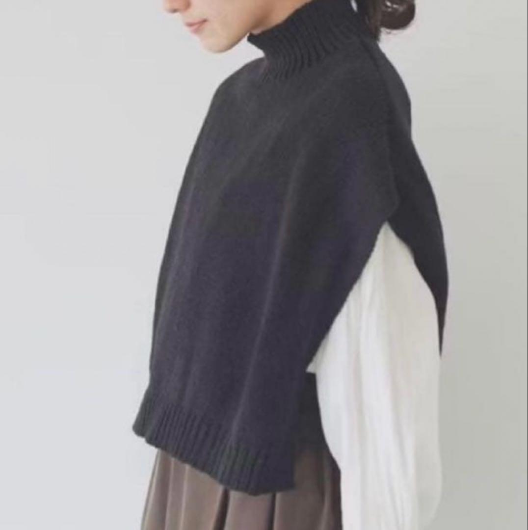 【試着のみ・タグ付き】utilite ユティリテ ペルーニットベスト　ブラック