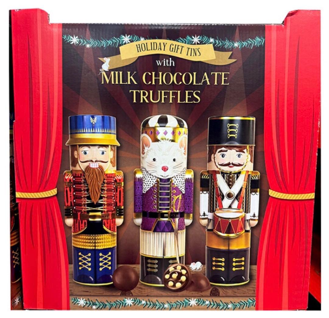 ☆コストコ ミルクチョコ トリュフ 缶入り シルバークレーン☆