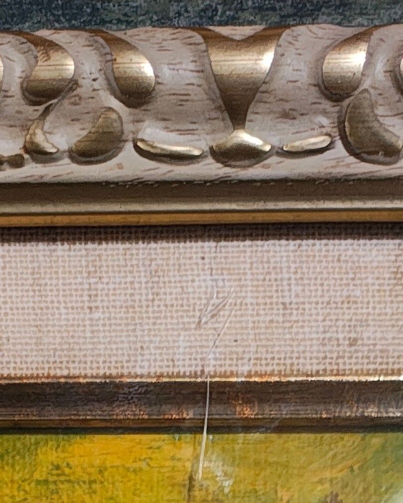 ​F15号 油絵・額縁セット アンティーク調 ゴールド アクリル板仕様