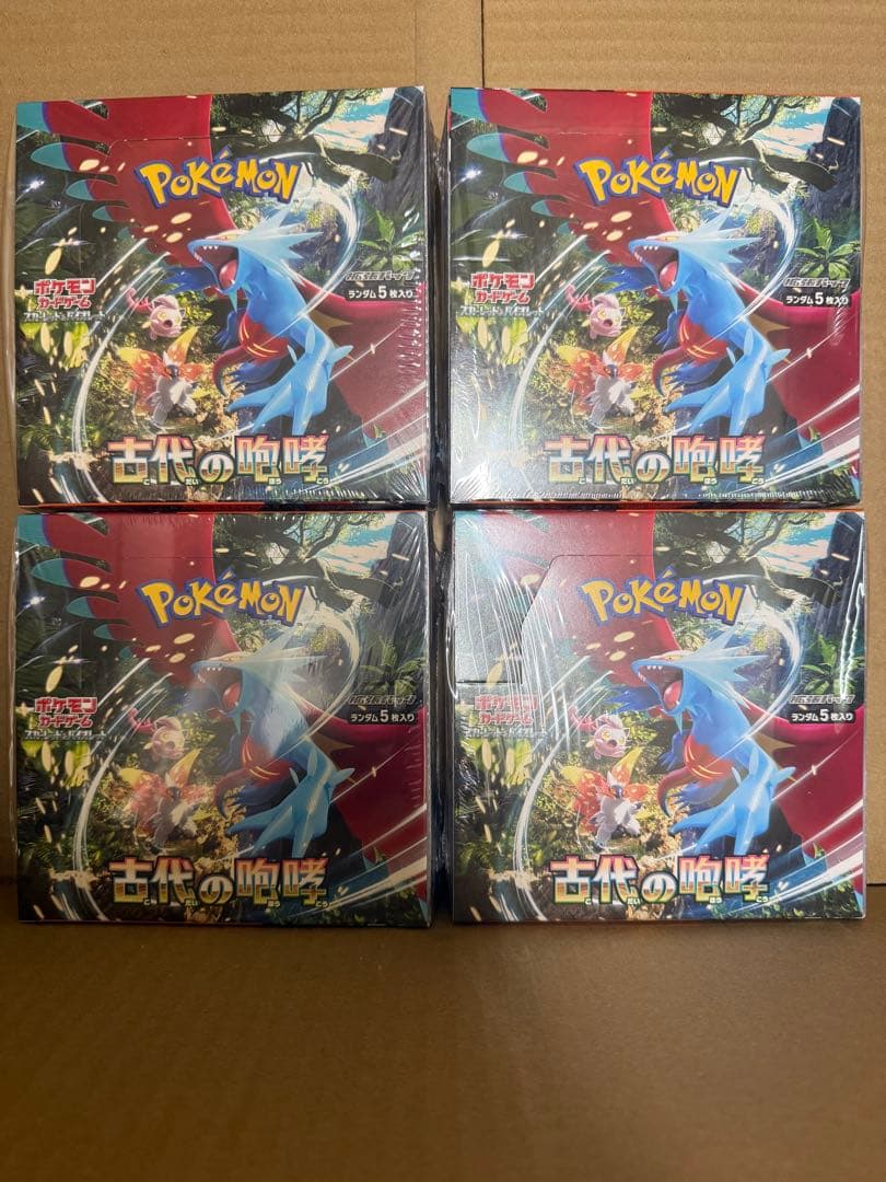ポケモンカード　古代の咆哮　シュリンク付き　4BOX
