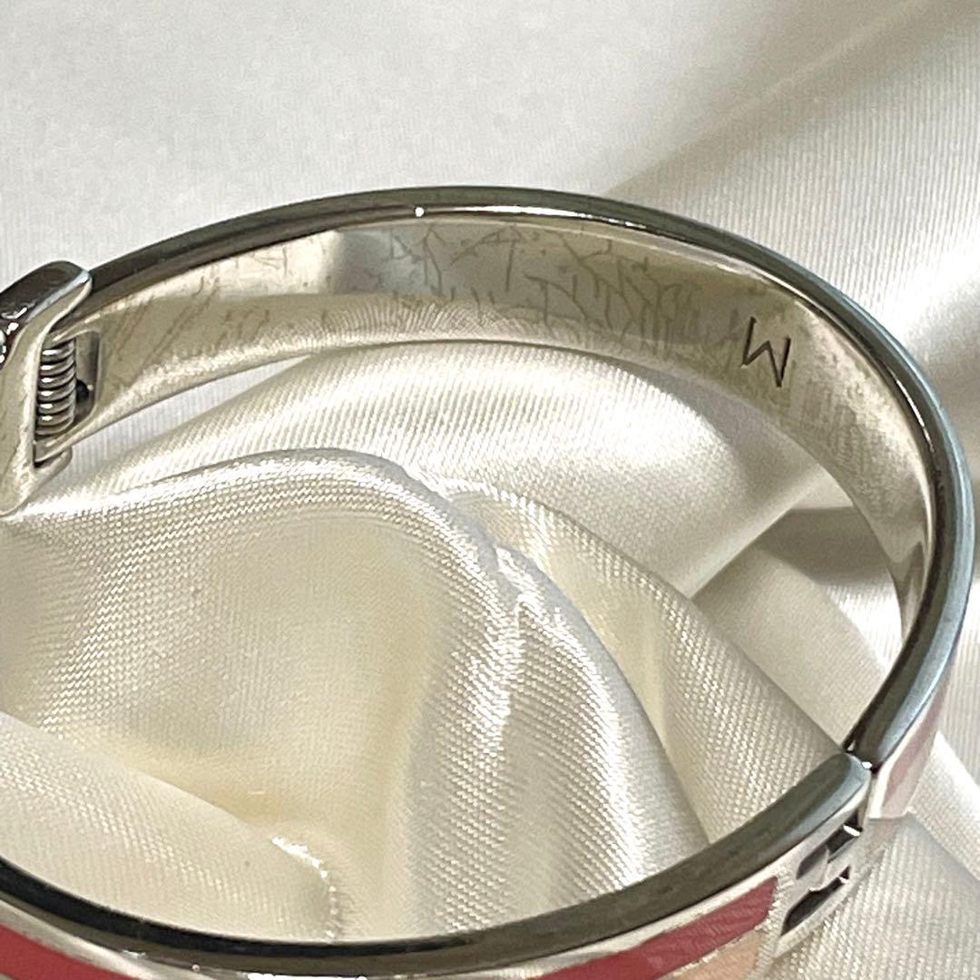 FENDI フェンディ バングル ブレスレット ズッカ カラー 赤 ピンク