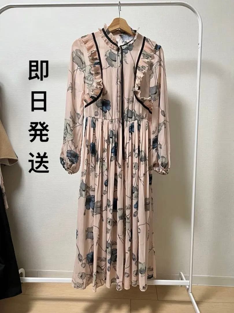 Sov. フラワーシフォンワンピース