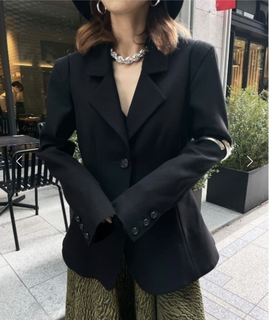 Ameri　WAIST SHAPE FLARE JACKET