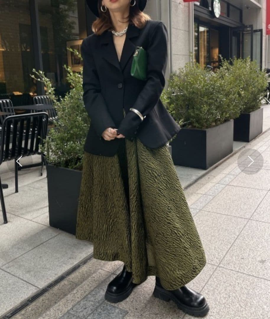 Ameri　WAIST SHAPE FLARE JACKET