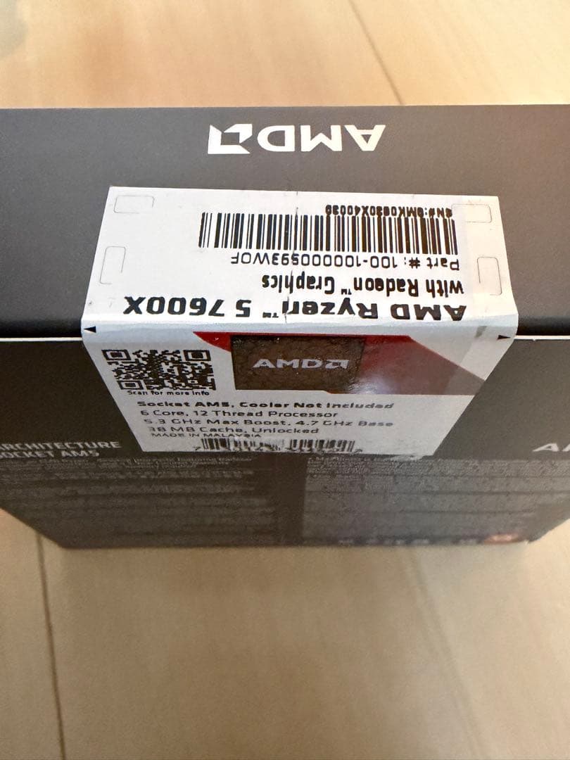 AMD Ryzen5 7600X 新品未開封