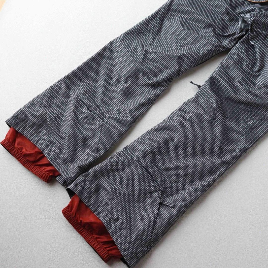 5463【美品】バートン　ビブパンツ ストライプ ヒッコリー ポーチ付き