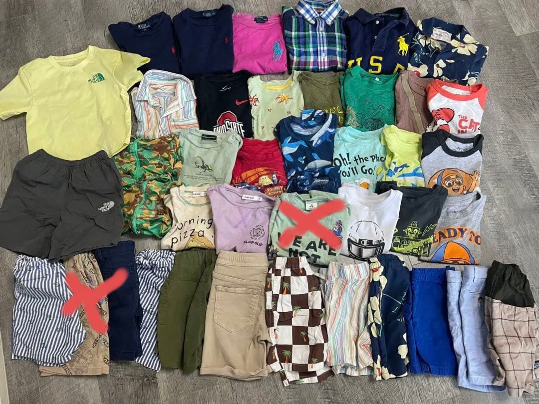 子供服　ブランド　男の子　40点　まとめ売り　ノースフェイス　ラルフローレンなど