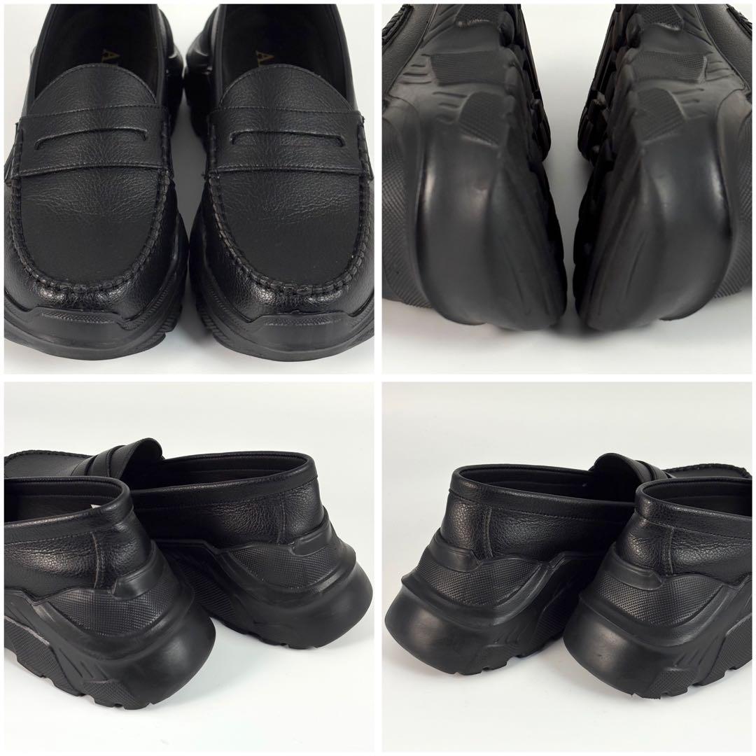 AKIKOAOKI 厚底 ローファー スリッポン ブラック 24cm 軽量