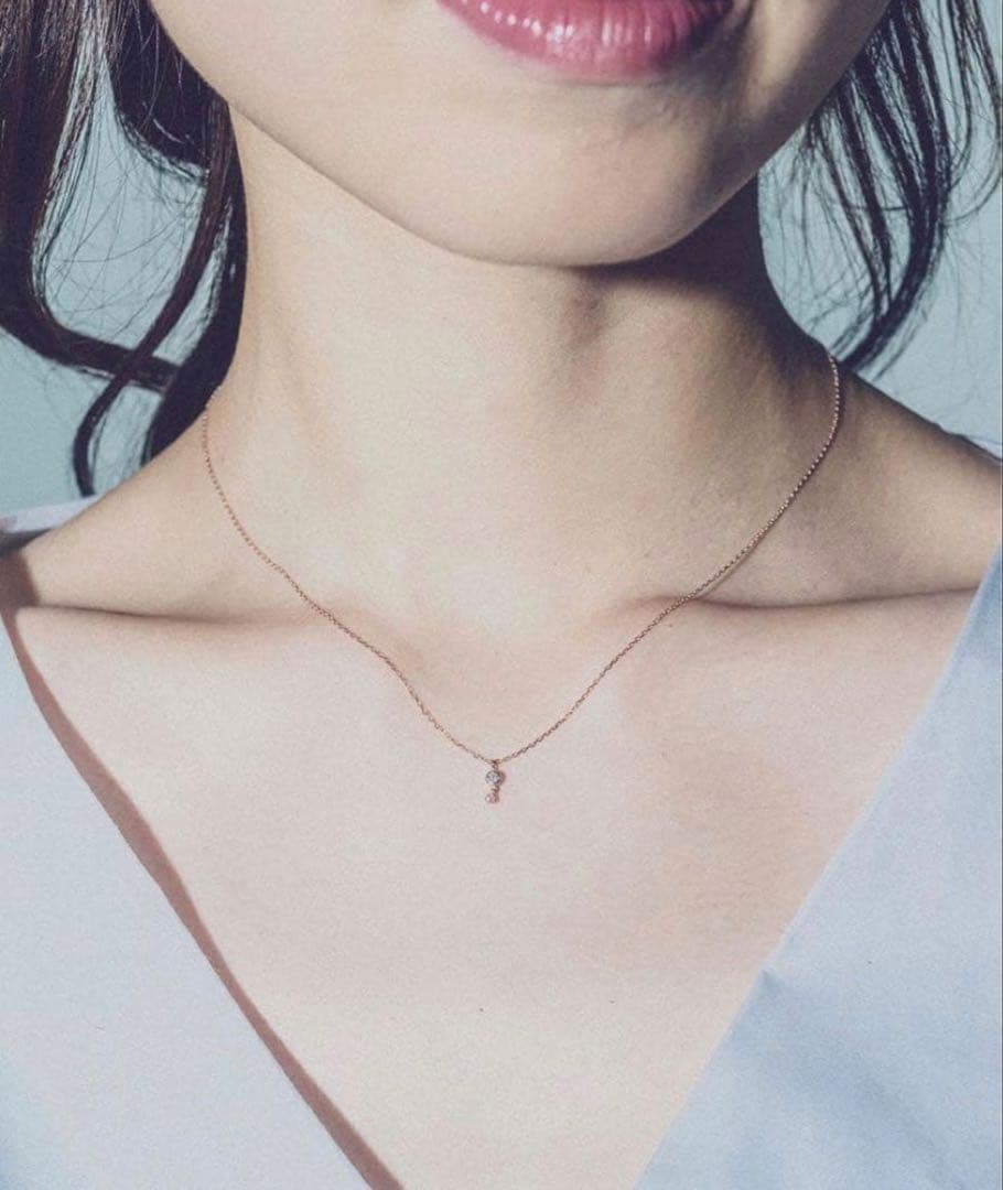 【ete】K10MPG ダイヤモンド ネックレス ミストピンク ゴールドピンク