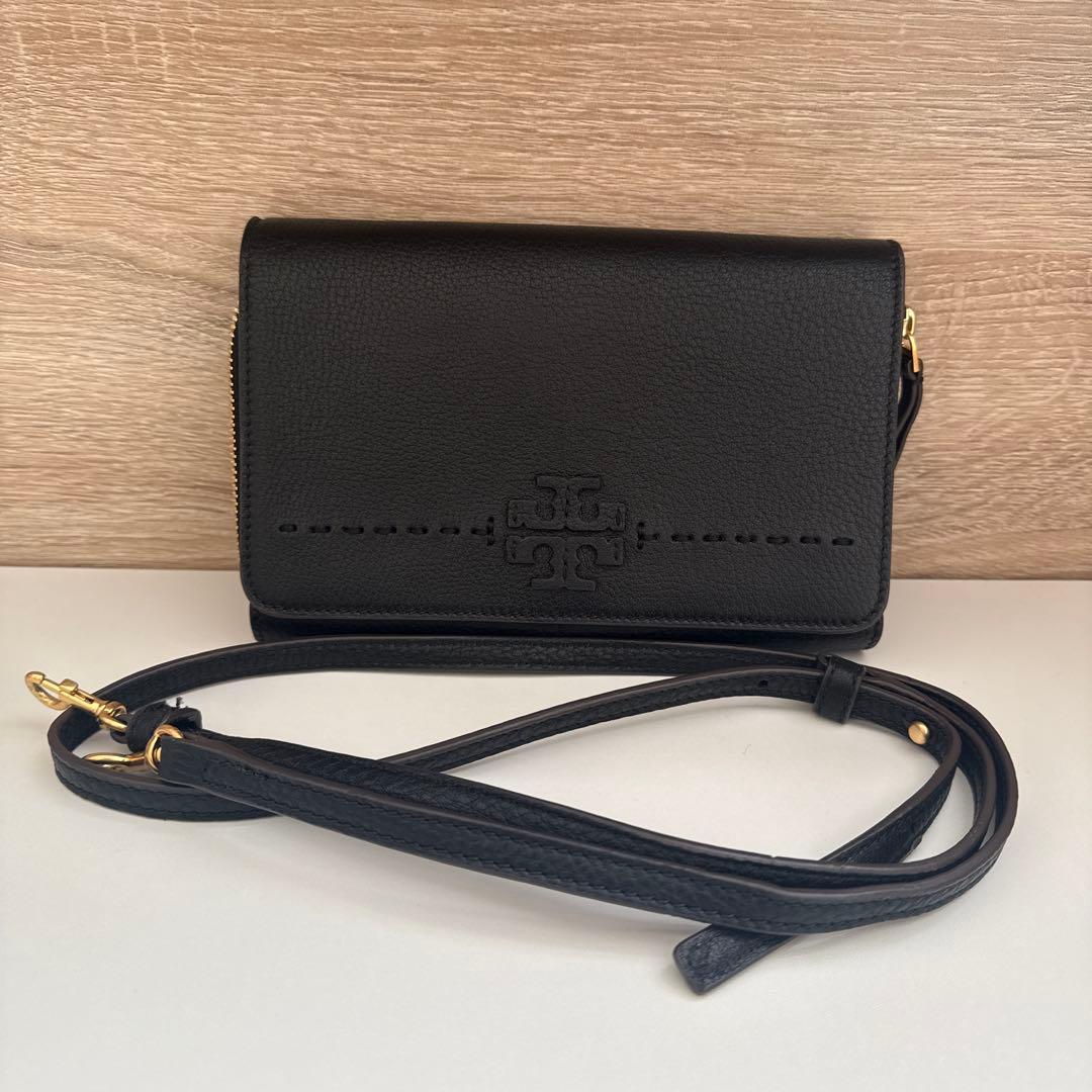 Tory Burch ショルダーウォレット黒