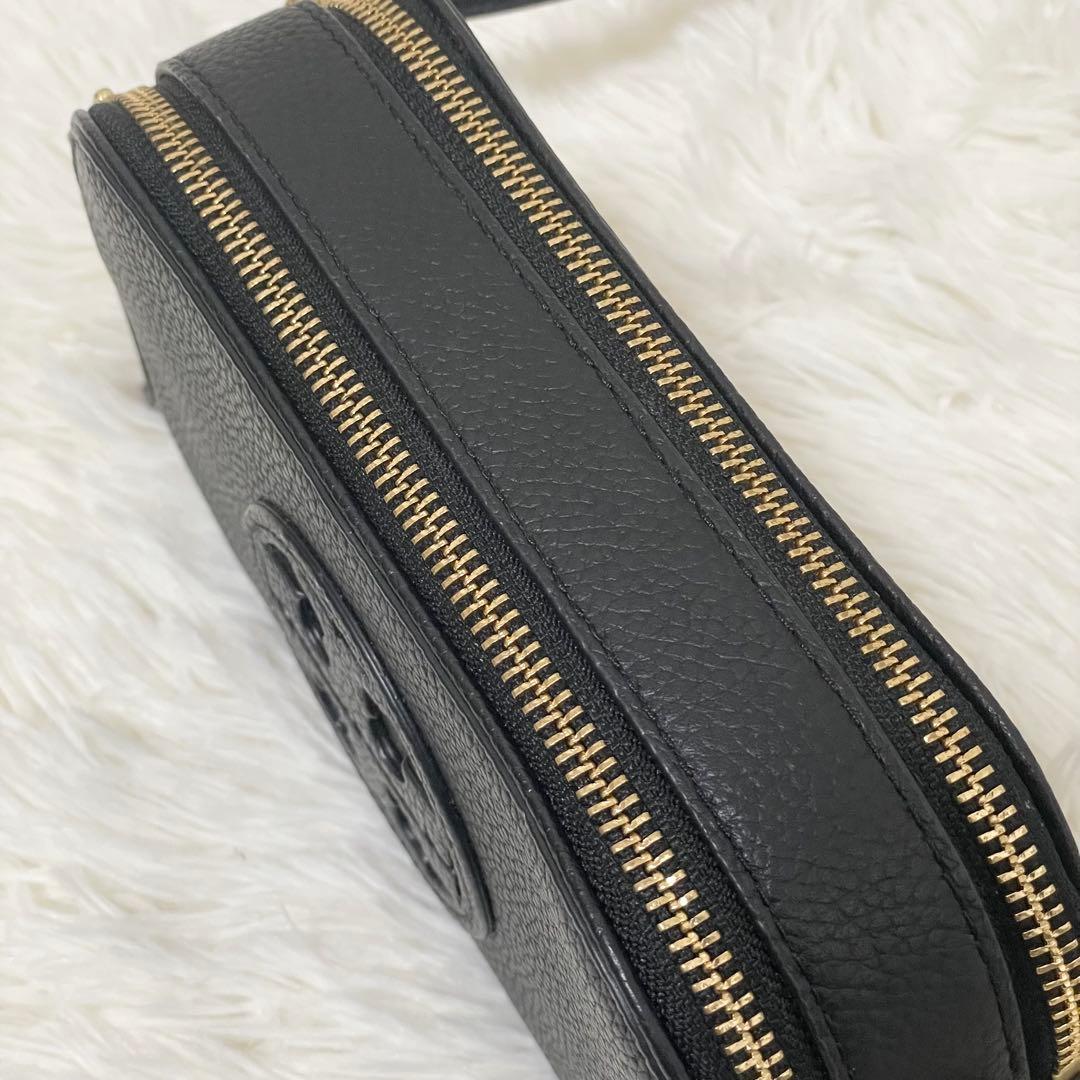 【未使用級】TORY BURCHトリーバーチ ショルダーバッグ ミラー ブラック