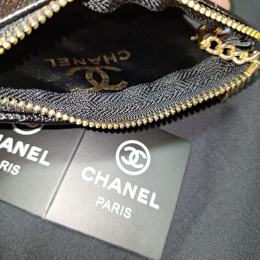 大人気❣️シャネル ノベルティ ケース ブラック チェーンロゴ 激かわ♡